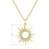 32678 1 pozlátené stribrny nahrdelnik slnka so zirkónmi 12115 1
