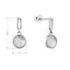 32735 1 stribrne nausnice visiace guľate s perleťou 11518 1 perleť