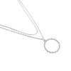 32855 1 stribrny nahrdelnik dvojity retizok s kruzkom 62017