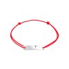 32966 textilný náramok cerveny so striebornou ozdobou 13055 3 red