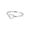 Strieborný prsteň srdiečko 65017 (Veľkosť 52 (ø16,6 mm))