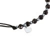 33056 1 textilný náramok cierny s koralkami zo spinelu 13059 3 spinel