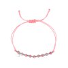 33059 textilný náramok ružový s koralkami z turmalínu 13059 3 turmaline