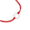 33065 1 textilný náramok kabbalah cerveny so striebornou labkou 13058 3 red