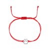 33065 textilný náramok kabbalah cerveny so striebornou labkou 13058 3 red