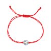 33071 textilný náramok kabbalah červený so strieborným futbalovým micom 13057 3 red