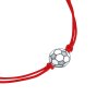33071 1 textilný náramok kabbalah červené so strieborným futbalovým mikom 13057 3 red
