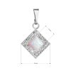 33128 1 strieborný prívesok so syntetickým opalom a kryštálmi preciosa biely kosoštvorec 34260 1 white
