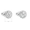 17930 2 stribrne nausnice pecka s kryštálmi swarovski biele kulate 31136 1