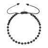33439 stribrny naramek s cernymi sklenenymi koralky 13074 3