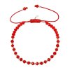 33442 stribrny naramek s cervenymi sklenenymi koralky 13074 3