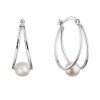 35413 stribrne nausnice kruhy se syntetickou perlou 31325 1