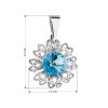 18182 1 prívesok bizutéria so swarovski kryštálmi modra kyticka 54032 3 aqua