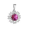 18185 prívesok bizutéria so swarovski kryštálmi ružová kyticka 54032 3 fuchsia