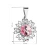18191 1 prívesok bizutéria so swarovski kryštálmi ružová kyticka 54032 3 light rose