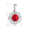 18197 1 prívesok bizutéria so swarovski kryštálmi cervena kyticka 54032 3 light siam