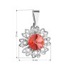18203 1 prívesok bizutéria so swarovski kryštálmi cervena kyticka 54032 3 padparadcha