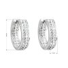 16430 2 stribrne nausnice kruhy s kryštálmi swarovski biely kruh 31120 1