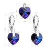 16442 3 sada šperku s kryštálmi swarovski nausnice a prívesok modra srdce 39003 5 heliotrope
