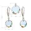 16448 2 sada šperku s kryštálmi swarovski nausnice a prívesok ab efekt bile kulate 39017 2