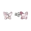 18764 nausnice bizutéria so swarovski kryštálmi ruzovy motyl 51048 3 light rose