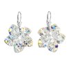 16502 stribrne nausnice visiace s kryštálmi swarovski ab efekt kyticka 31130 2
