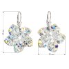 16502 3 stribrne nausnice visiace s kryštálmi swarovski ab efekt kyticka 31130 2