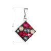 19058 1 prívesok bizutéria so swarovski kryštálmi cerveny kosoštvorec 54020 3