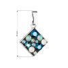 19070 1 prívesok bizutéria so swarovski kryštálmi modry kosoštvorec 54020 4
