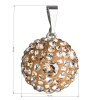 19757 1 strieborný prívesok s kryštálmi swarovski zlaté guľaty 34081 5