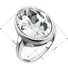 Strieborný prsteň s kryštálmi biely 35036.1 kryštál (Veľkosť 52 (ø16,6 mm))