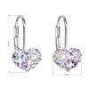 20195 2 stribrne nausnice visiace s kryštálmi swarovski fialové srdce 31125 9