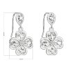 20546 2 stribrne nausnice visiace s kryštálmi swarovski biely štvorlistiek 31262 1