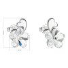 20549 2 stribrne nausnice pecka s kryštálmi swarovski biela kyticka 31263 1