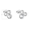 20576 3 stribrne nausnice pecka s kryštálmi swarovski biele kulate 31272 1