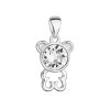 20636 stribrny prívesok s kryštálom swarovski biely medvedík 34229 1