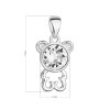 20636 1 strieborný prívesok s kryštálom swarovski biely medvedík 34229 1