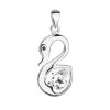 20660 stribrny prívesok s kryštálom swarovski bila labut 34237 1