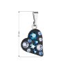 20786 1 prívesok bizutéria so swarovski kryštálmi modre srdce 54027 5 metalic blue