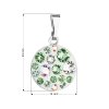 20816 1 prívesok bizutéria so swarovski kryštálmi zelené guľaty 54023 3 peridot