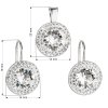 16706 2 sada šperku s kryštálmi swarovski nausnice a prívesok bile kulate 39107 1