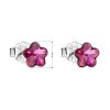 21488 2 stribrne nausnice pecka s krystalmi swarovski rusova kyticka 31080 3 fuchsia