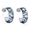 21605 2 stribrne nausnice kruhy s kryštálmi swarovski modry pulkruh 31118 3 blue style