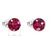 21650 2 stribrne nausnice pecka s krystalmi swarovski cervene kulate 31136 3 cherry