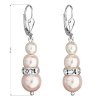 21716 2 stribrne náusnice visiace so syntetickými perlami a kryštálmi swarovski rusove kulate 31150 3
