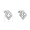 21734 2 stribrne nausnice pecka so zirkónom biely kosoštvorec 11041 1