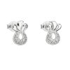 21764 stribrne nausnice pecka so zirkónom v bielej farbe 11056 1
