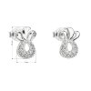 21764 2 stribrne nausnice pecka so zirkónom v bielej farbe 11056 1