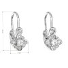 21869 1 stribrne detske nausnice visiace so zirkónom biela kyticka 11175 1