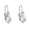 21881 stribrne detske nausnice visiace so zirkónom biele srdce 11178 1